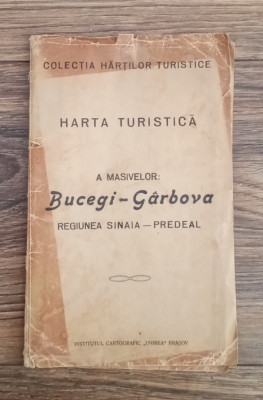 Harta turistica a masivelor Bucegi - Garbova - RADU Titeica foto