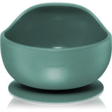 Petite&amp;Mars Take&amp;Match Silicone Bowl castron cu ventuză Misty Green 6 m+ 360 ml