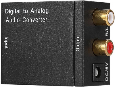 Adaptor convertor dital la analogic digital optic coaxial Toslink la audio analo foto