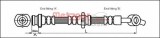Conducta / cablu frana NISSAN PRIMERA Break (WP11) (1996 - 2002) METZGER 4111986