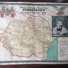 Harta Romania Mare Omagiu Regelui Ferdinad