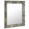 Oglinda Baroc Argintie 50x60 cm vidaXL Decorativa de Perete cu Rama Ornata Stil Antichizat