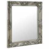 vidaXL Oglindă de perete &icirc;n stil baroc, argintiu, 50 x 60 cm