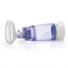 Camera de inhalare Optichamber Diamond Respironics Philips, 140 ml, 14.2 cm, avertizare sonora, adaptor silicon, 0-18 luni