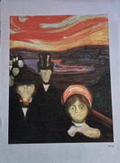 Edvard Munch - Anxiety (litografie originala)