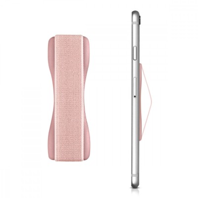 Suport tip inel pentru telefon, Kwmobile, Roz, Plastic, 35411.81 foto