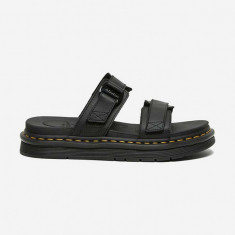 Dr. Martens șlapi de piele Chilton bărbați, culoarea negru 25766001-BLACK