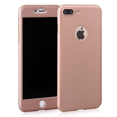 Husa Apple iPhone 8 Plus, FullBody Elegance Luxury Rose-Gold, acoperire... foto