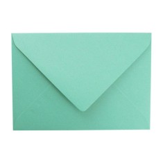 Plicuri Turcoaz C6 DACO, 25 Buc/Set, 162x114 mm, 120 g/m&amp;sup2;, cu Clapeta Gumata, Plic Turcoaz Sidefat, Plic Colorat, Plicuri cu Clapeta Gumata, Plicuri C foto