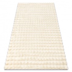 Covor BUBBLE fildeş 12 IMITARE BLANĂ DE IEPURE 3D structural, 60x100 cm