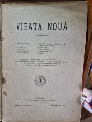 Revista Vieata Noua Nr. 19 noiembrie 1912 foto