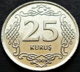 Cumpara ieftin Moneda 25 KURUS - TURCIA, anul 2009 * cod 3425 = A.UNC, Europa