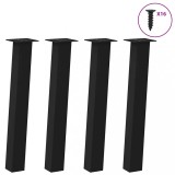 vidaXL Picioare masă consolă, 4 buc., negru, 72 cm, oțel