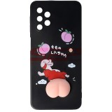 Husa TPU 3D Squishy Neagra Samsung Galaxy A32 5G - Protectie Fun