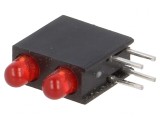 LED Roșu 3mm 20mA 2-2.5V, KINGBRIGHT ELECTRONIC