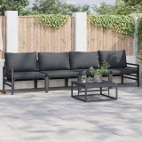 vidaXL Set de canapele pentru grădină 5 pcs Antracit Oţel