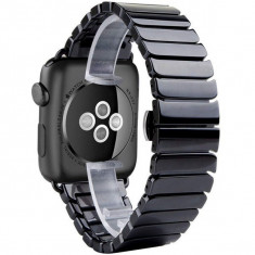 Curea pentru Apple Watch 38 mm iUni Ceramic Belt, Black foto