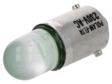 Lampă LED verde 230VAC BA9S