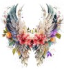 Sticker decorativ, Aripi, Alb, 64 cm, 1355STK-5