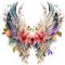 Sticker decorativ, Aripi, Alb, 64 cm, 1355STK-5