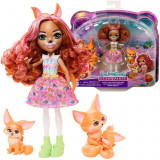 Enchantimals Filigree Fox set de păpuși Fox Family Perk ZA5106