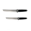 Set doua cutite de vanatoare, DEPOX&reg;, otel inoxidabil, argintiu, 32.5 cm, toc inclus