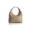Poseta Maggie taupe piele naturala, 22x20x10 cm, curea detasabila, fabricata in Grecia