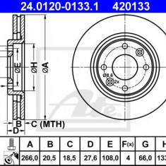 Disc frana CITROEN XANTIA (X2) (1998 - 2003) ATE 24.0120-0133.1