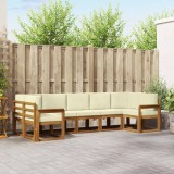 vidaXL Set de canapea cu pernă 7 pcs Natural și Crem 3366908