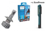 Philips Bec LED H4 12V 18W Ultinon Pro6000 5800K 1 piesa Moto + EcoPro10 Performance AutoTuning
