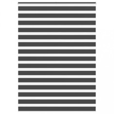 vidaXL Jaluzea tip zebra neagră lățime țesătură 150,9 cm poliester