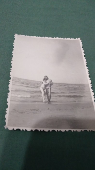 FOTO TIP CARTE POSTALA LA PLAJA IN COMUNISM