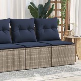 vidaXL Set mobilier grădină cu perne 2 piese gri poliratan/lemn acacia 3325247