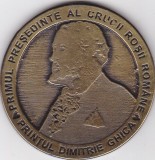 MEDALIE;PRINTUL DIMITRIE GHICA PRIMUL PRESEDINTE AL CRUCII ROSII DIN ROMANIA