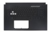 Carcasa superioara cu tastatura palmrest Laptop Gaming, Asus, TUF A17 FA707RC, FA707RE, FA707RC-1B, 90NR09I2-R31UI1, 33NJKTAJNB0, iluminata, layout US