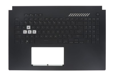 Carcasa superioara cu tastatura palmrest Laptop Gaming, Asus, TUF A17 FA707RC, FA707RE, FA707RC-1B, 90NR09I2-R31UI1, 33NJKTAJNB0, iluminata, layout US foto