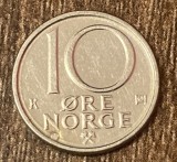 C50 - Moneda foarte veche - Norvegia - 10 ore - 1990