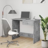 vidaXL Birou, gri beton, 100 x 50 x 76 cm, PAL