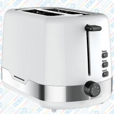 Prajitor de paine Heinner, 7 nivele de rumenire, 850 W, Alb/Inox foto