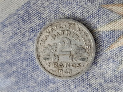 2 FRANCS 1943 -FRANTA foto