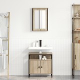 vidaXL Set de dulapuri pentru baie 2 Piese Stejar Sonoma Lemn Prelucrat