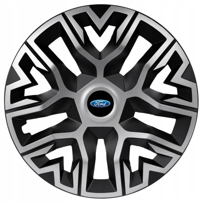 Set 4 Capace Roti 15 inchi (R15), Best Gri-Negru, Compatibile Cu Ford