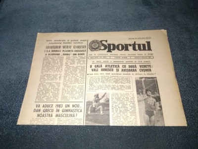 ZIARUL SPORTUL 5 FEBRUARIE 1983 foto