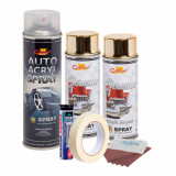 Kit complet reparatie si vopsire jante culoare Auriu Metalic, V2 FAVLine Selection, Oem