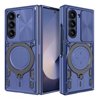 Husa Samsung Galaxy Z Fold6 Techsuit CamGuard Pro, albastru foto