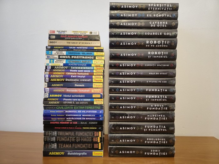 Isaac Asimov - Colectie de 45 de carti SF - Carti Noi (Seria Fundatia, Robotii, Imperiul Galactic) si Vechi (rare)