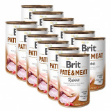 Conservă Brit Pat&eacute; &amp;amp; Meat Rabbit, 12 x 400 g