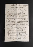 Ciorna scrisoare scrisa si semnata de Gheorghe Grigore Cantacuzino - Nababul si adresata generalului George Manu - 1908