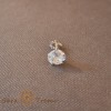 Cercel Unisex cu Cristal Zirconia Alb - Argint 925, 7 mm, SaraTremo