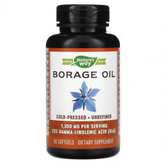 Borage Oil 1300mg, 60cps, Nature&amp;#039;s Way foto